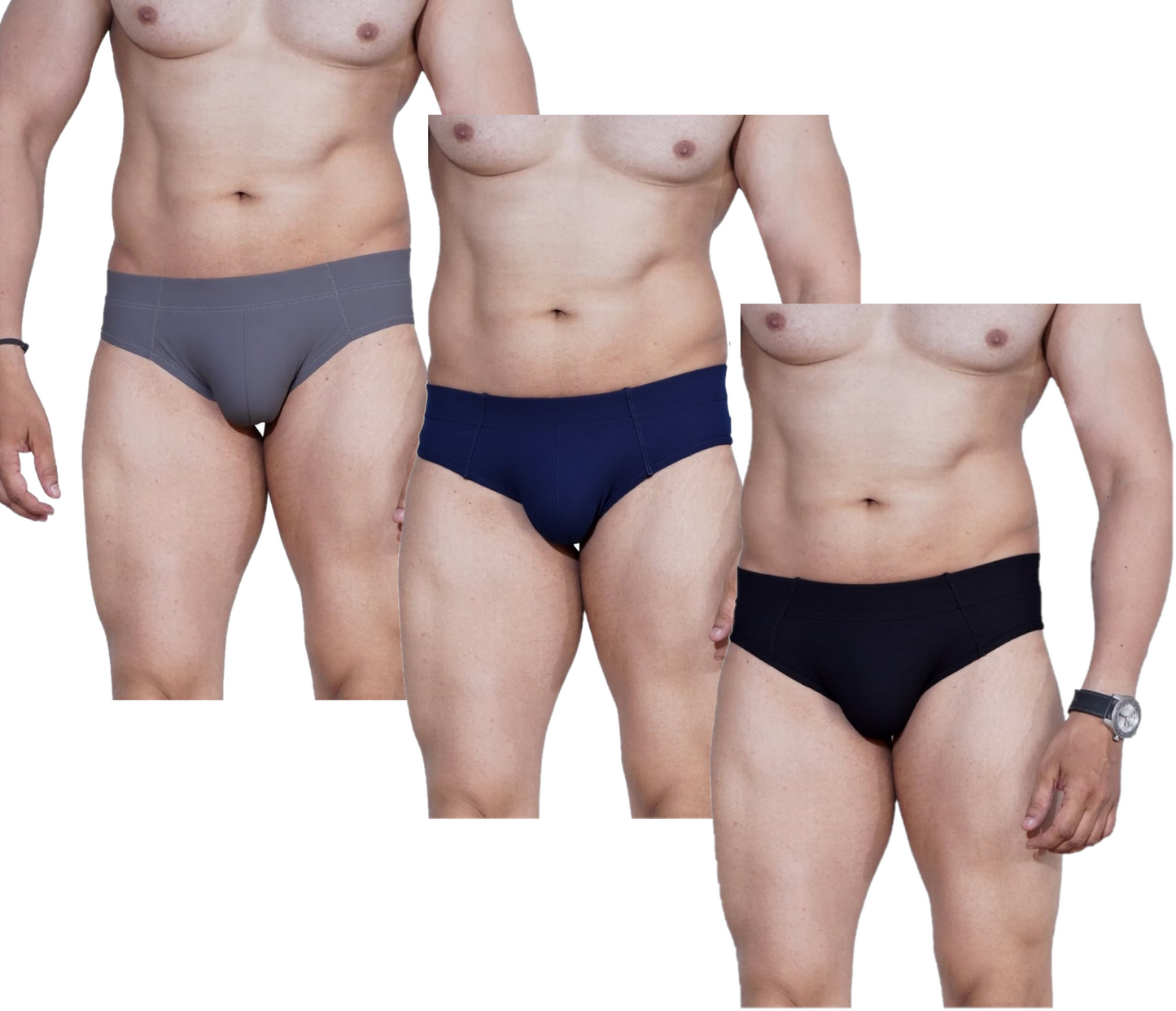 Men Solid Brief [ Pack of 3 ]