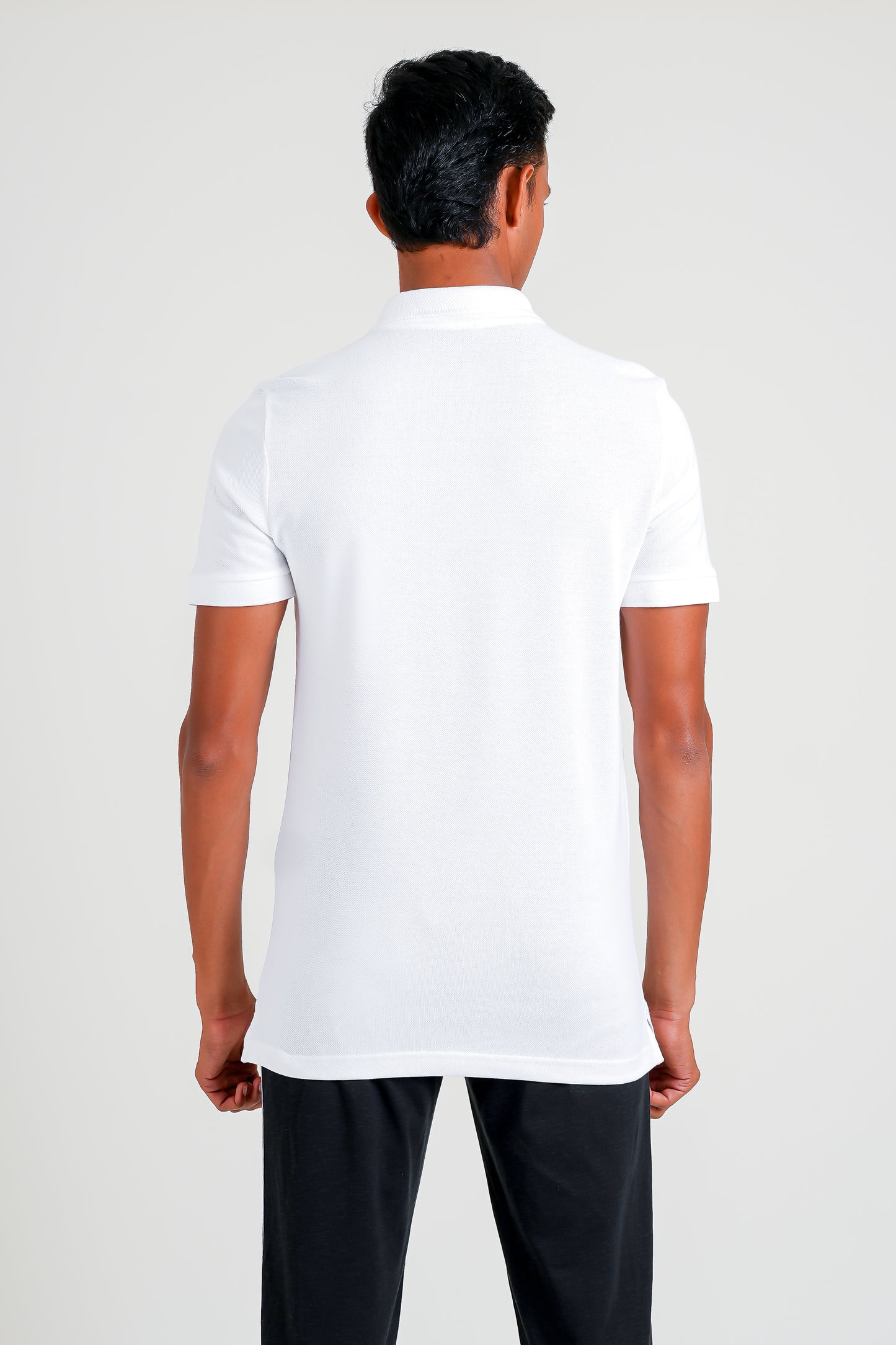 Ecolove Men's Plain Polo T-shirt - White