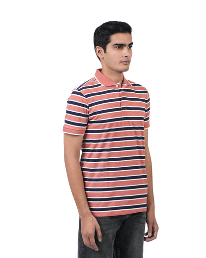 Orange Navy Stripe