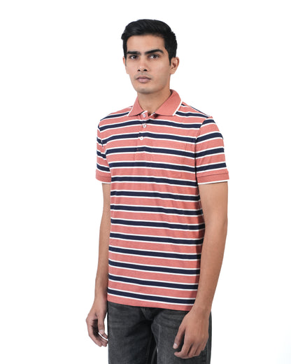 Orange Navy Stripe