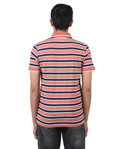 Orange Navy Stripe