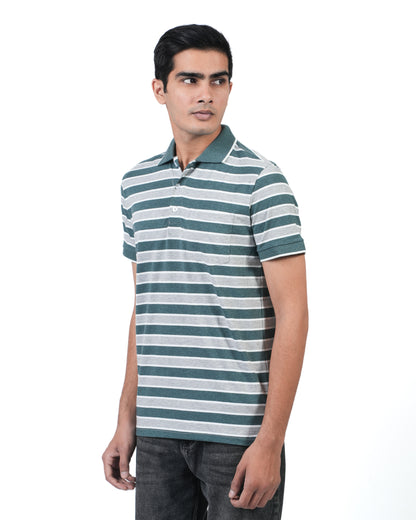 Green Grey Stripe