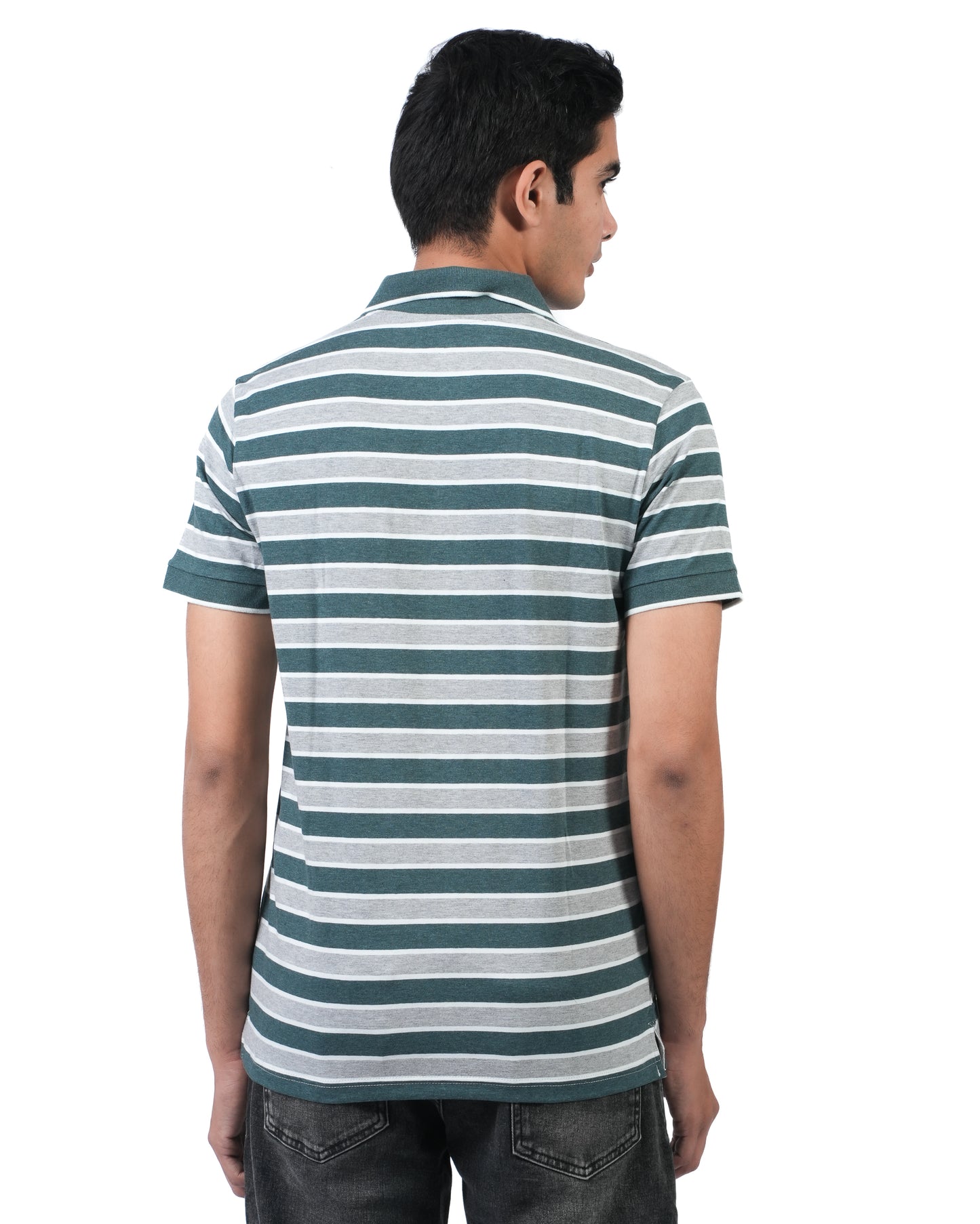 Green Grey Stripe